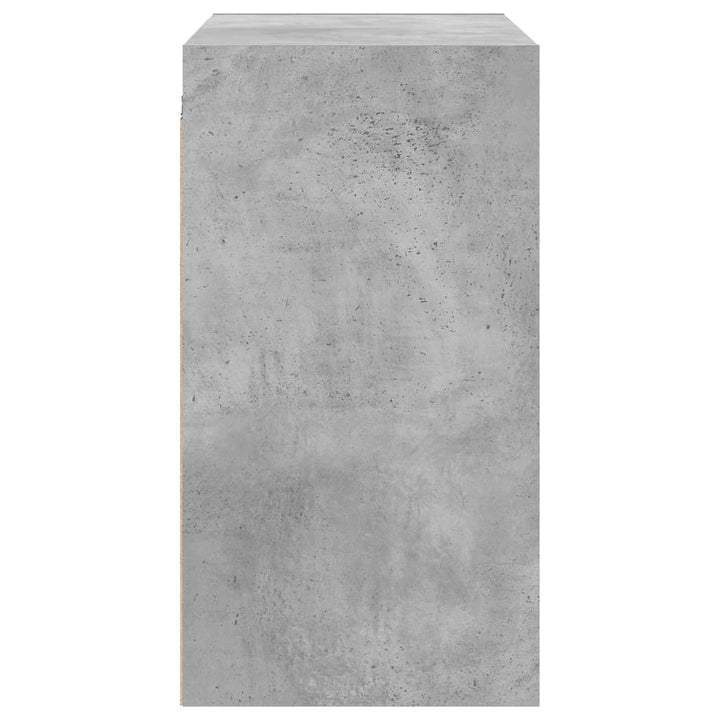skab med glaslåger 68x37x68,5 cm betongrå