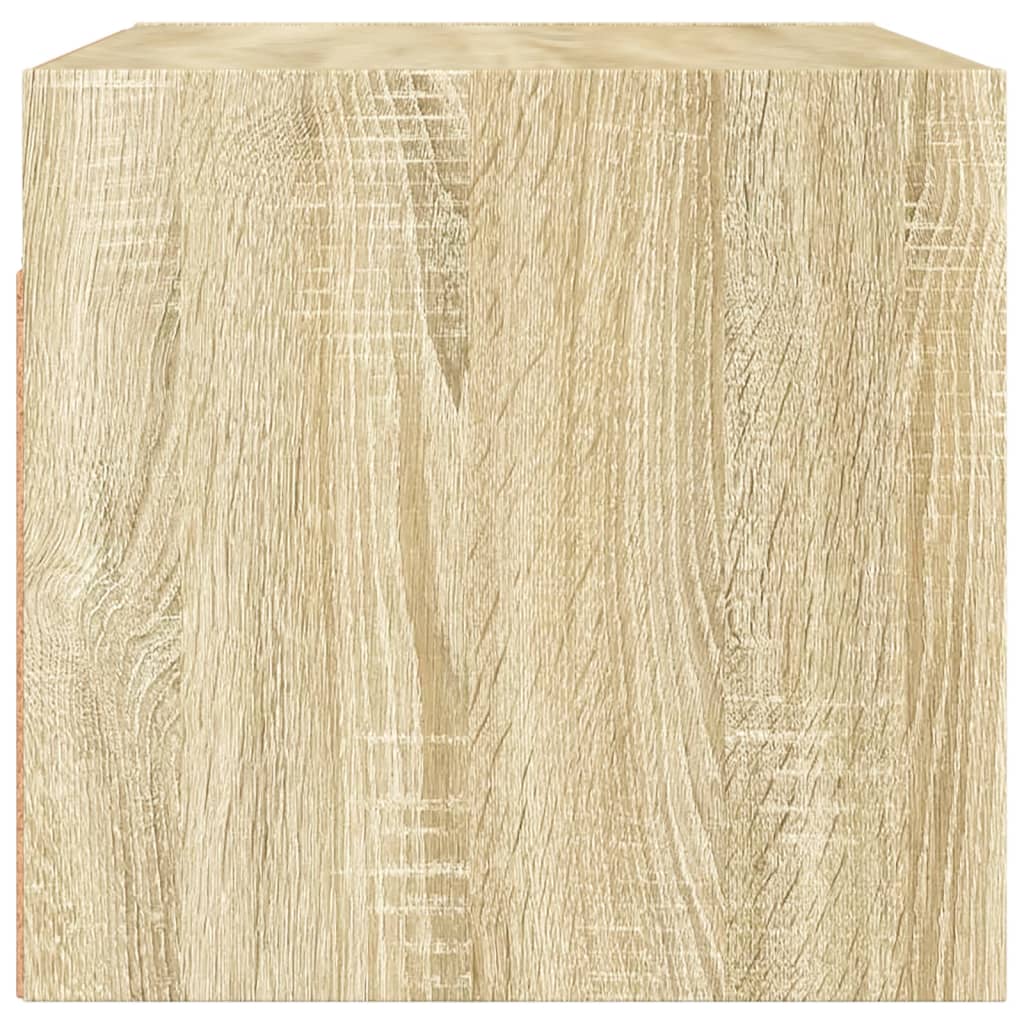 skab med glaslåger 68,5x37x35 cm sonoma-eg