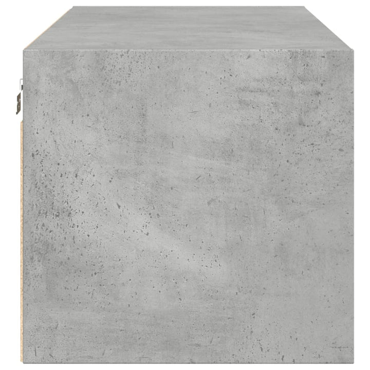skab med glaslåger 102x37x35 cm betongrå