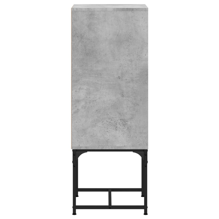 skab med glaslåge 35x37x100 cm betongrå
