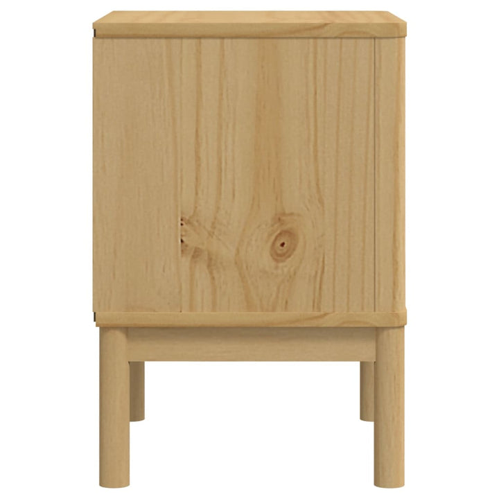 sengebord 45x39x57 cm massivt fyrretræ gyldenbrun