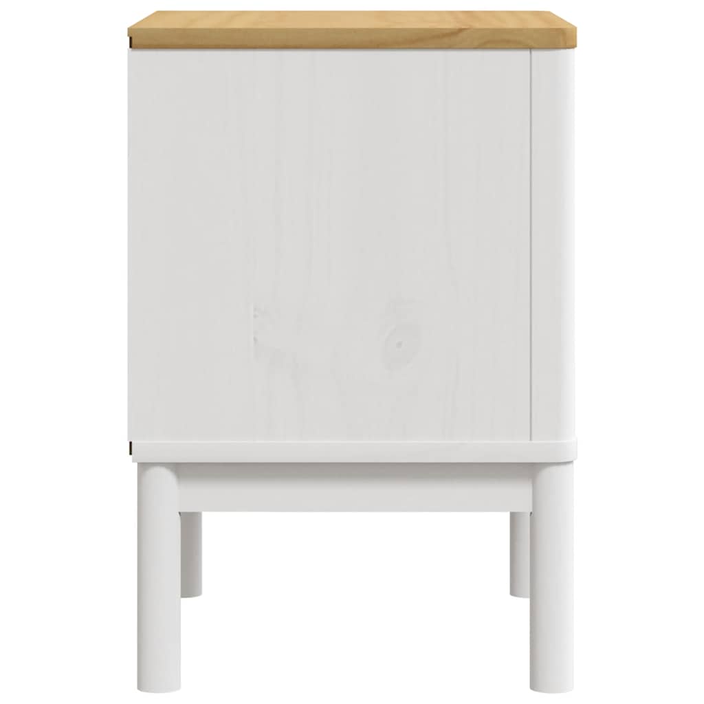 sengebord 45x39x57 cm massivt fyrretræ hvid
