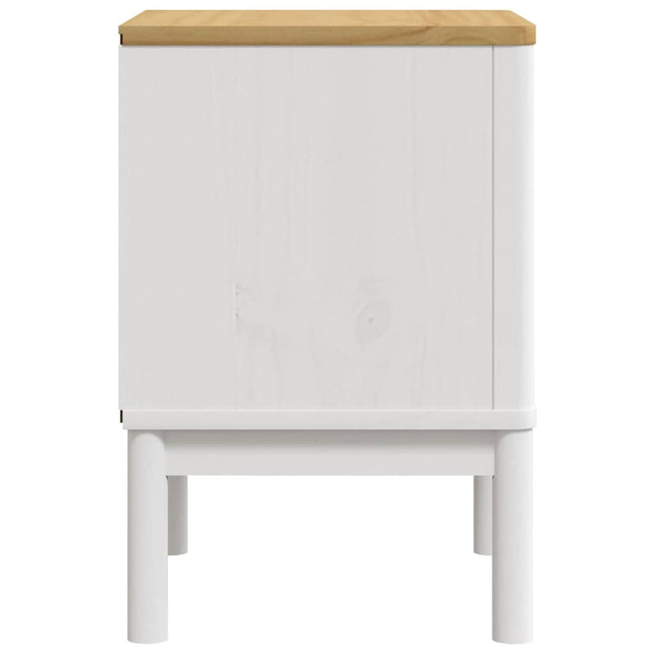 sengebord 45x39x57 cm massivt fyrretræ hvid