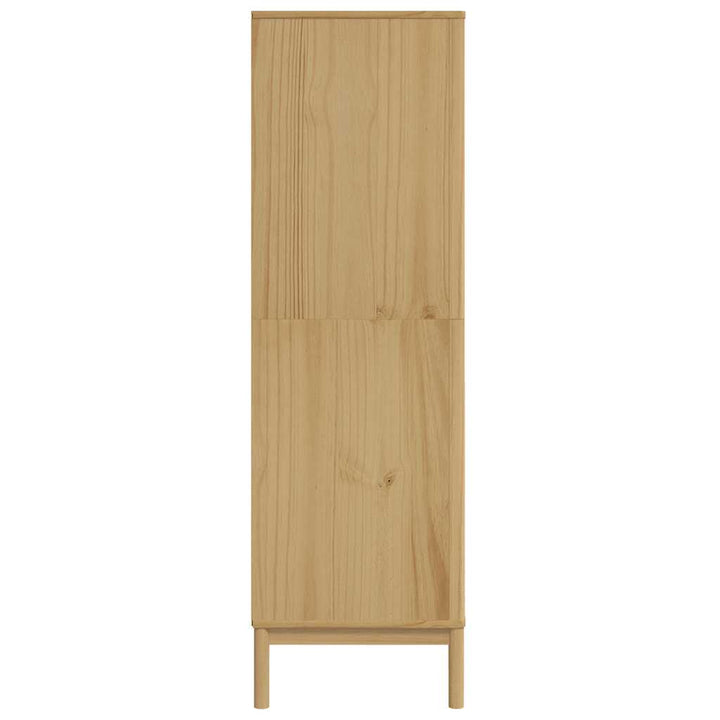 klædeskab FLORO 77x53x171 cm massivt fyrretræ gyldenbrun