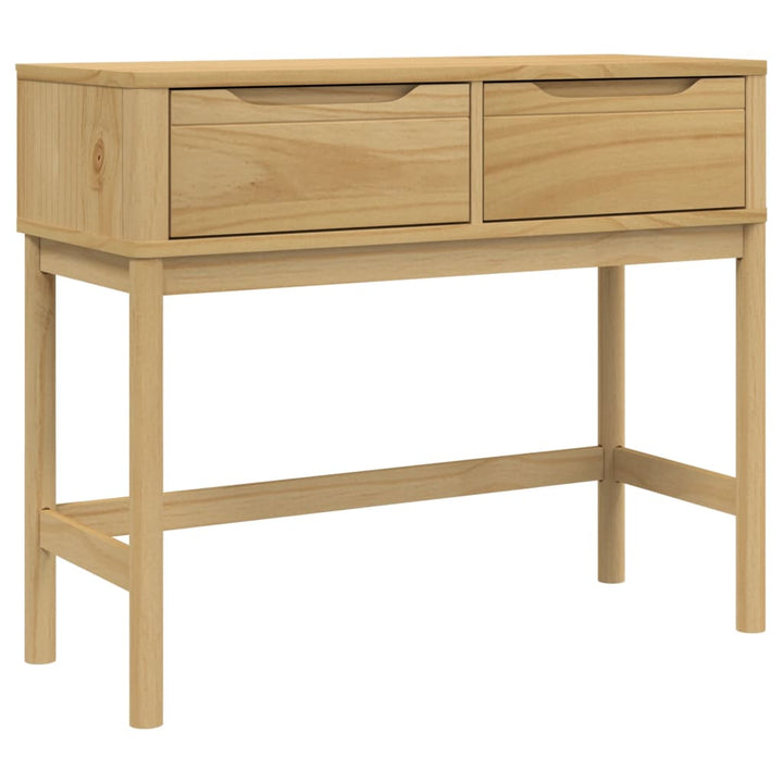 konsolbord FLORO 89,5x36,5x73 cm massivt fyrretræ gyldenbrun