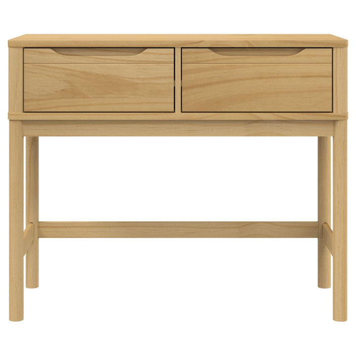 konsolbord FLORO 89,5x36,5x73 cm massivt fyrretræ gyldenbrun