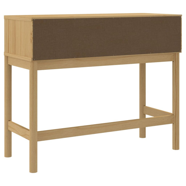 konsolbord FLORO 89,5x36,5x73 cm massivt fyrretræ gyldenbrun