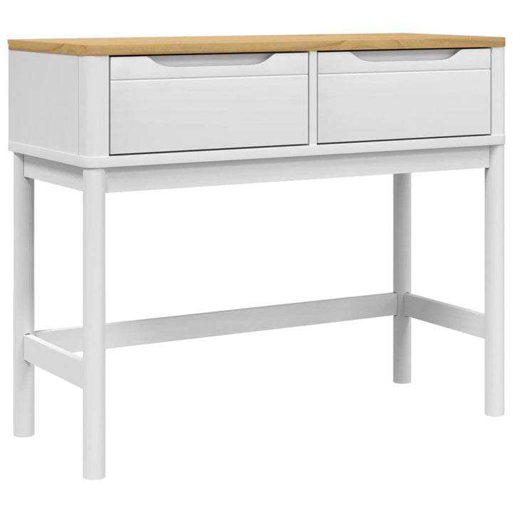 konsolbord BODO 89,5x36,5x73 cm massivt fyrretræ hvid