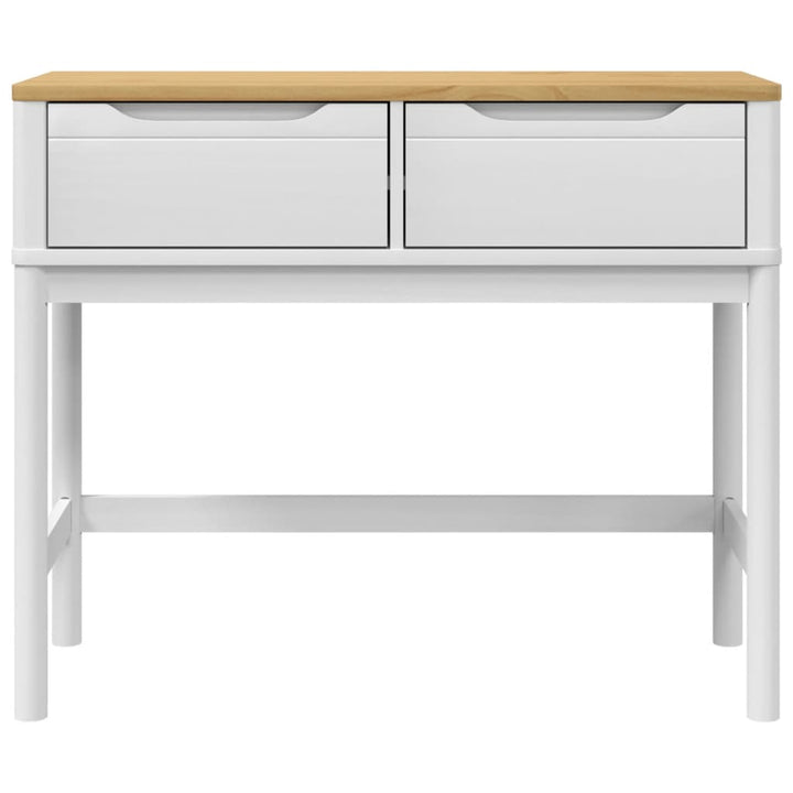 konsolbord BODO 89,5x36,5x73 cm massivt fyrretræ hvid