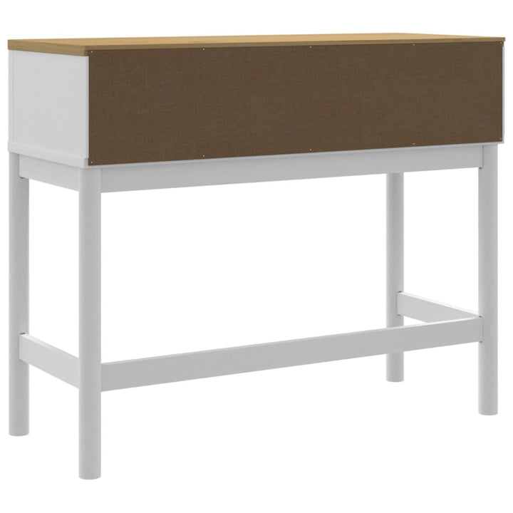 konsolbord BODO 89,5x36,5x73 cm massivt fyrretræ hvid