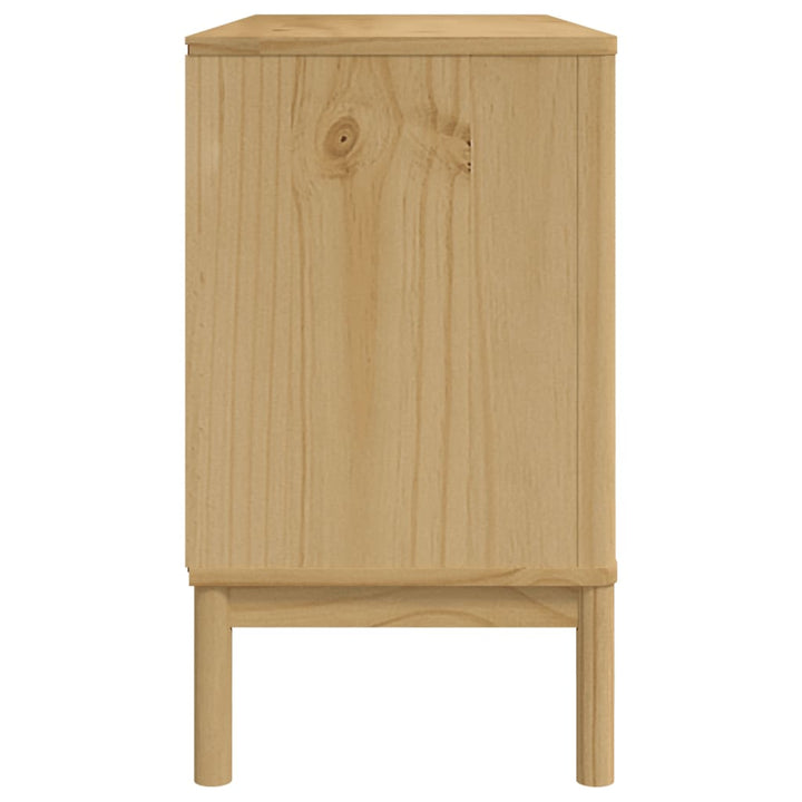 skænk FLORO 114x43x74 cm massivt fyrretræ gyldenbrun