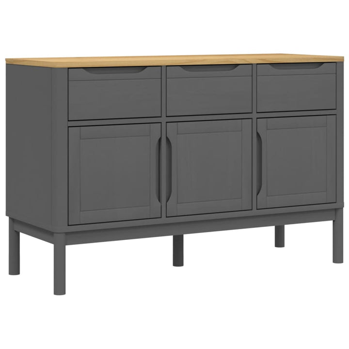 skænk FLORO 114x43x74 cm massivt fyrretræ grå