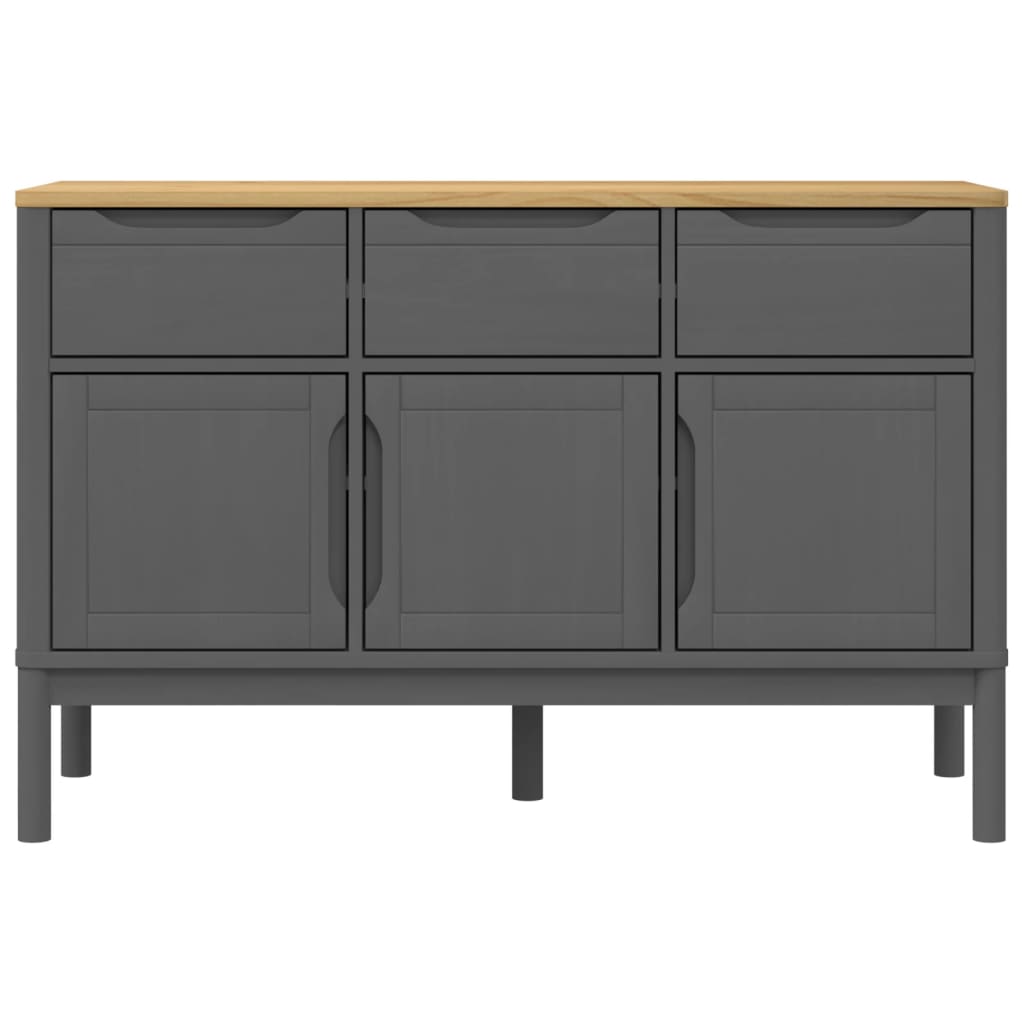 skænk FLORO 114x43x74 cm massivt fyrretræ grå