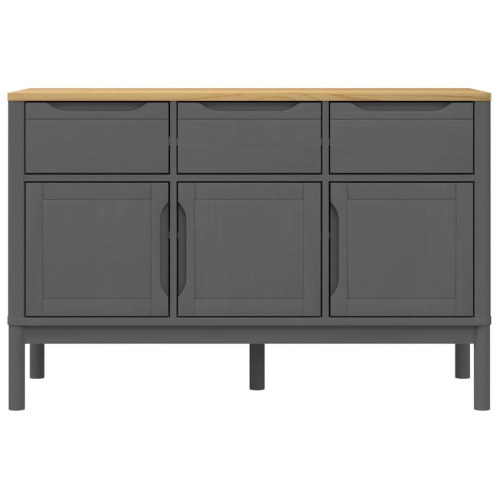 skænk FLORO 114x43x74 cm massivt fyrretræ grå