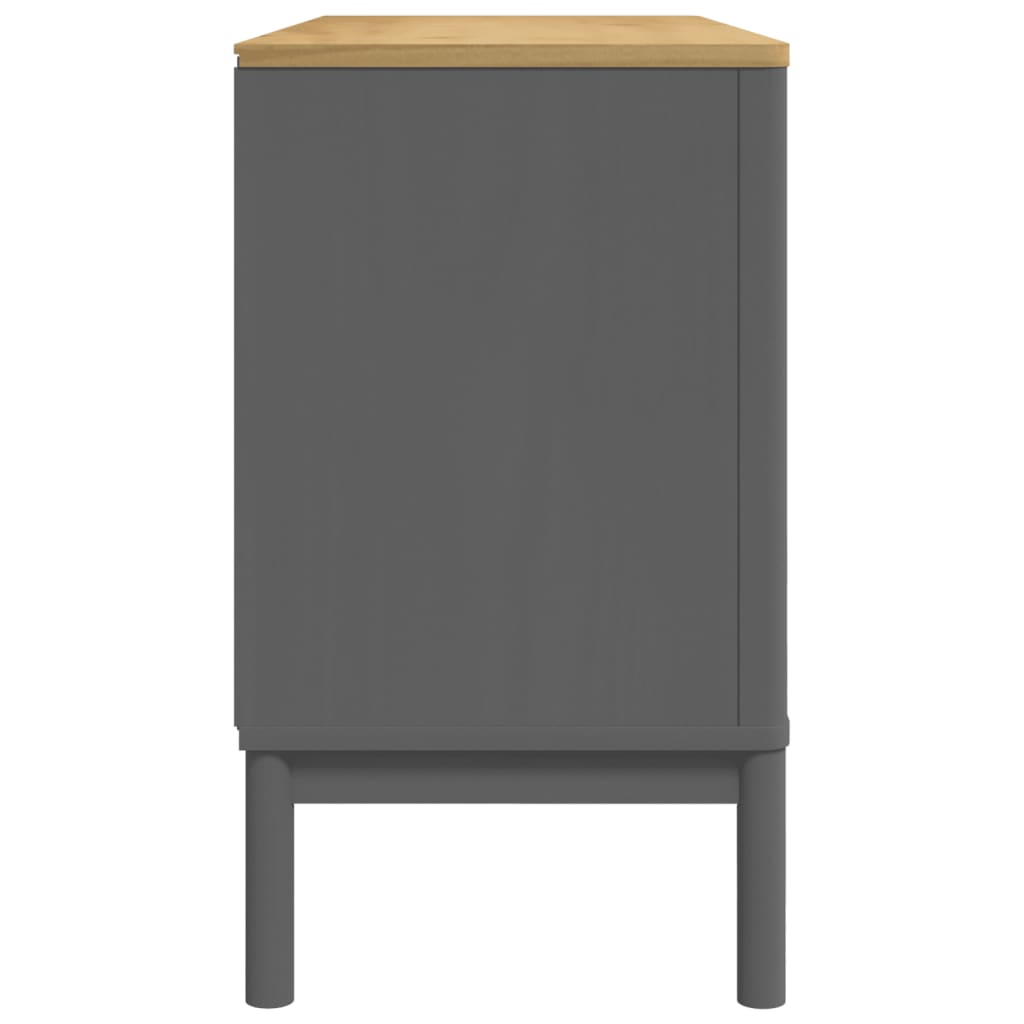 skænk FLORO 114x43x74 cm massivt fyrretræ grå