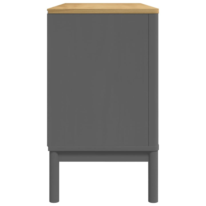 skænk FLORO 114x43x74 cm massivt fyrretræ grå
