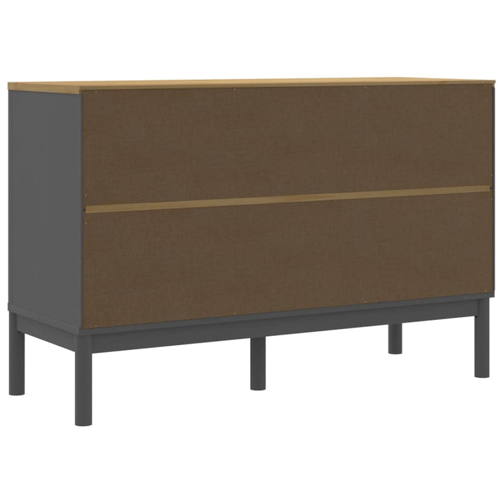 skænk FLORO 114x43x74 cm massivt fyrretræ grå