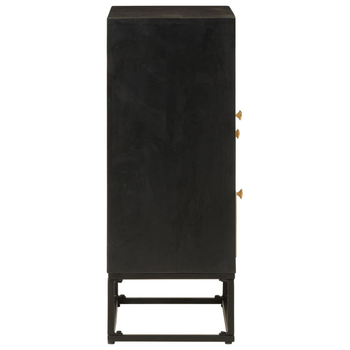 skænk 55x30x76 cm massivt mangotræ og jern sort
