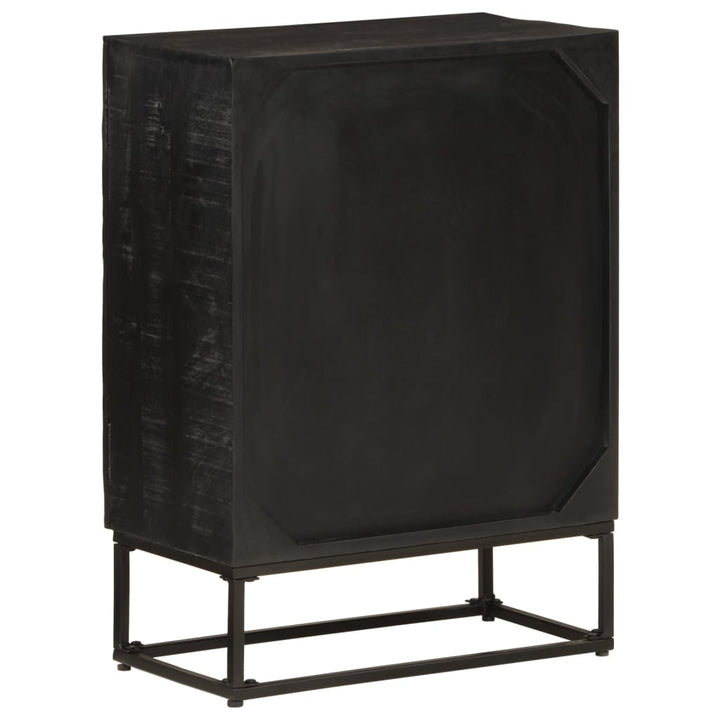 skænk 55x30x76 cm massivt mangotræ og jern sort