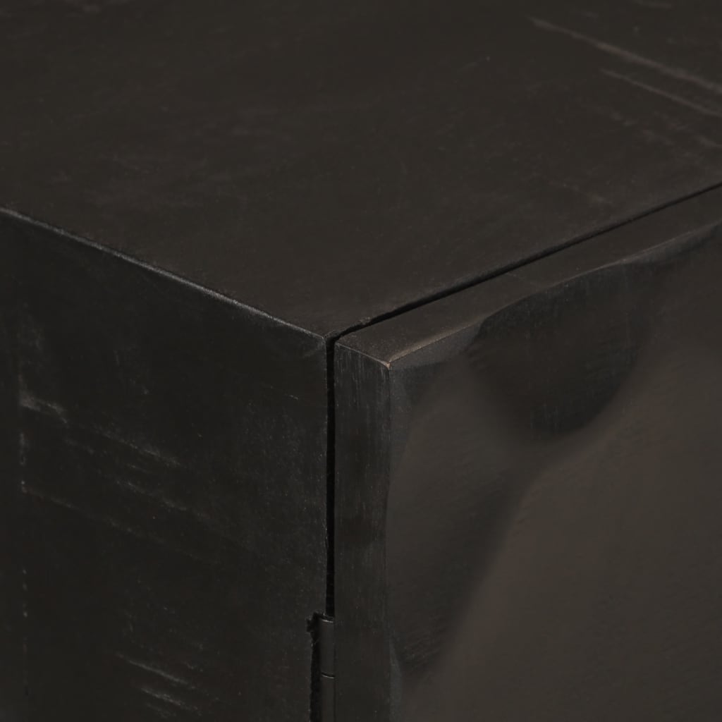 skænk 55x30x76 cm massivt mangotræ og jern sort