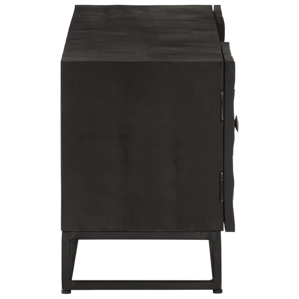 tv-bord 110x30x40 cm massivt mangotræ og jern sort