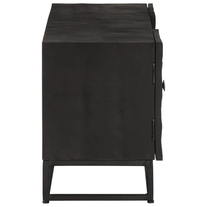 tv-bord 110x30x40 cm massivt mangotræ og jern sort