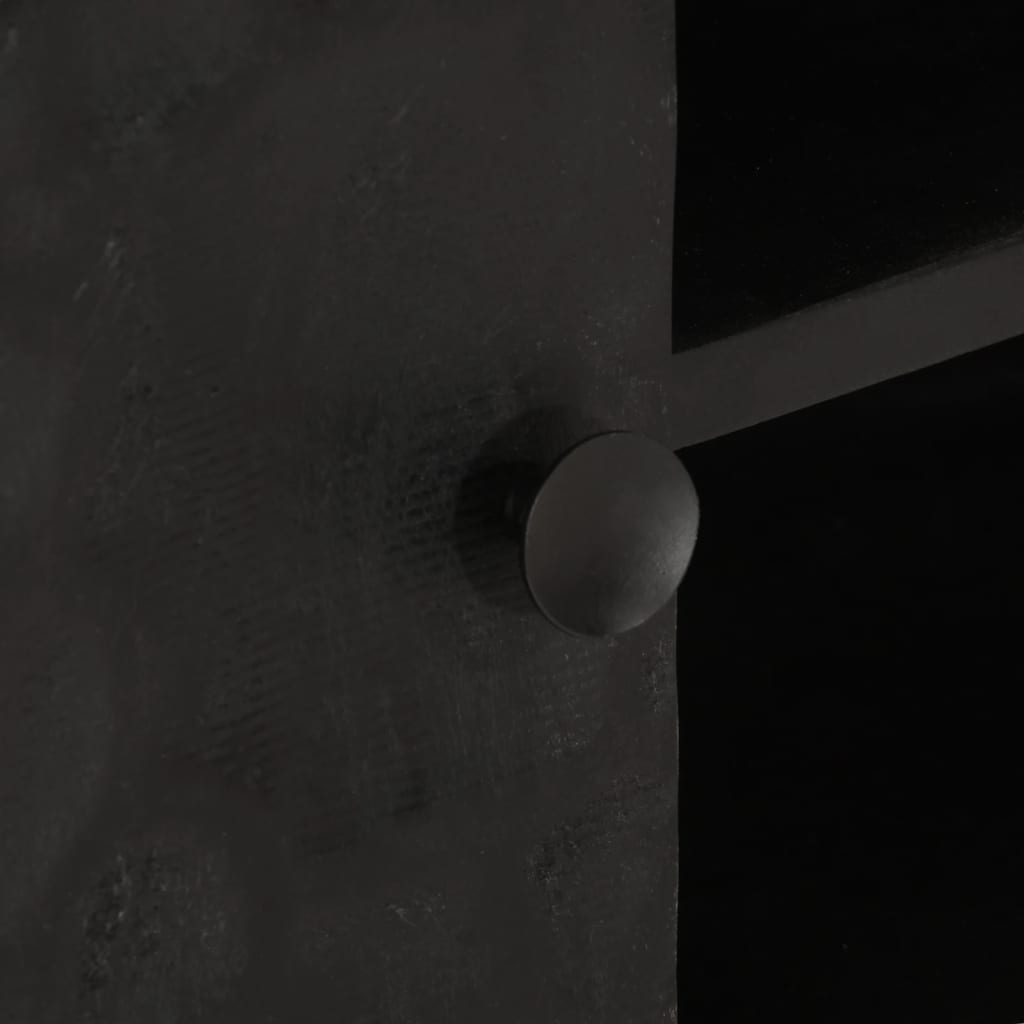 tv-bord 110x30x40 cm massivt mangotræ og jern sort