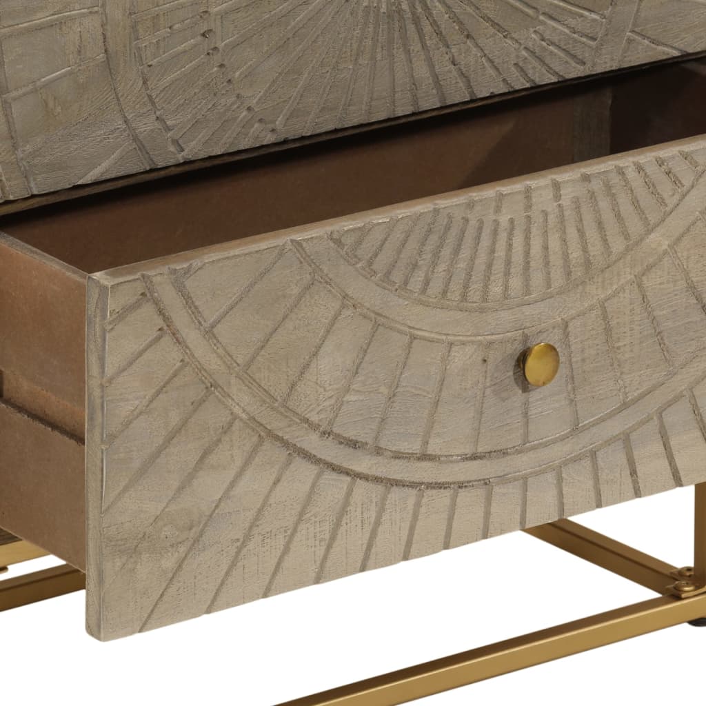 kommode 55x30x76 cm massivt mangotræ og jern