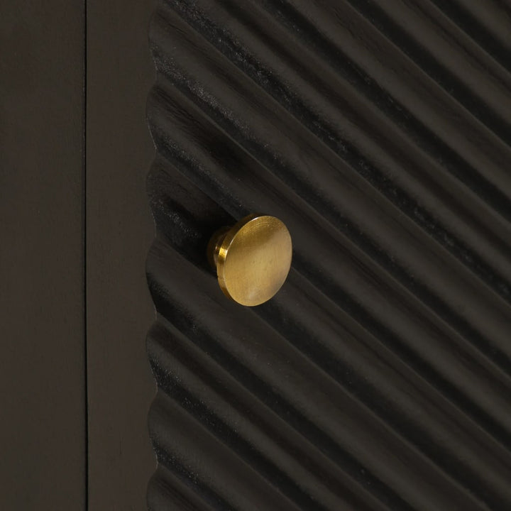 sengebord 40x30x50 cm massivt mangotræ og jern sort