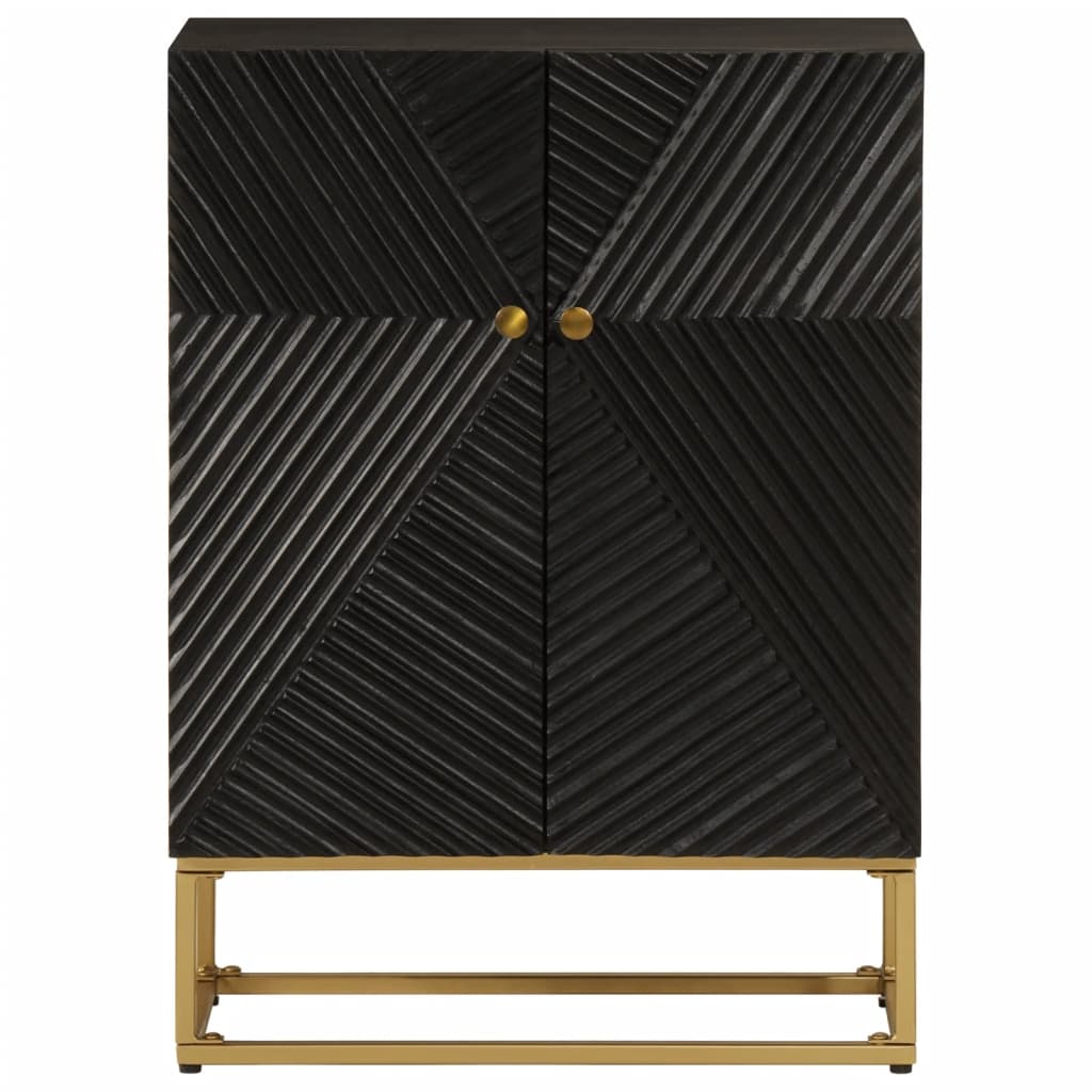skænk 55x30x76 cm massivt mangotræ og jern sort