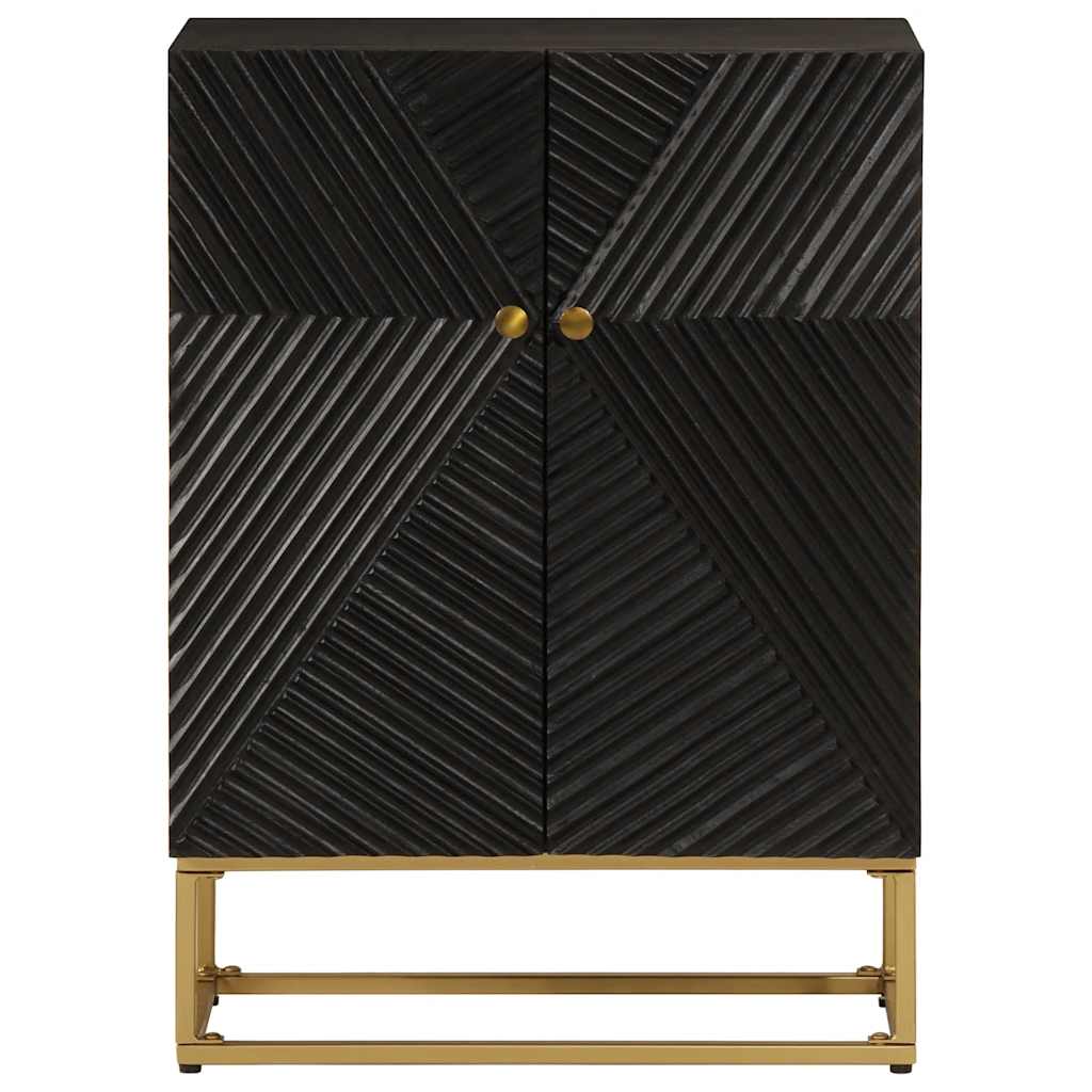 skænk 55x30x76 cm massivt mangotræ og jern sort