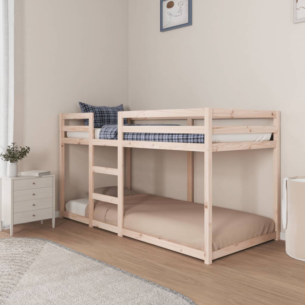 køjeseng uden madras 90x200 cm massivt fyrretræ