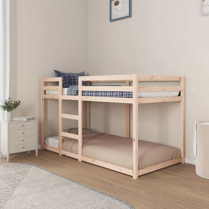 køjeseng uden madras 90x190 cm massivt fyrretræ