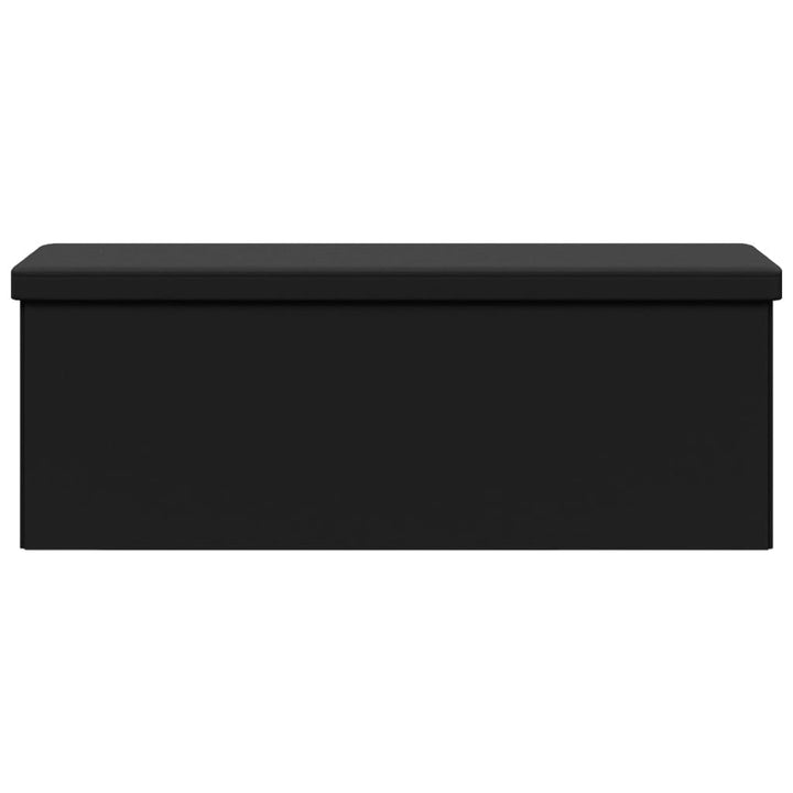 opbevaringsbænk foldbar PVC sort