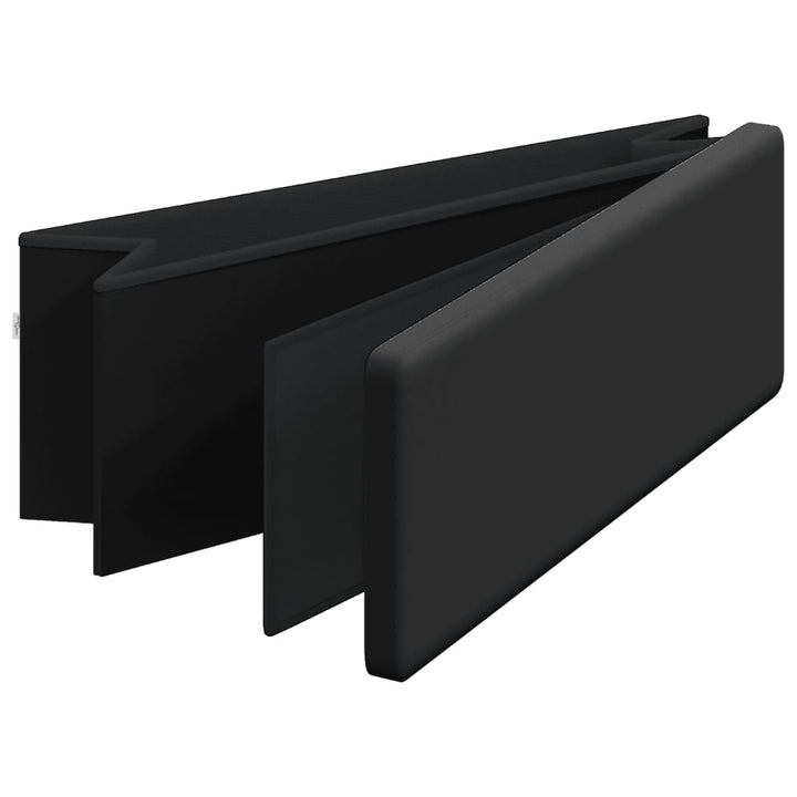 opbevaringsbænk foldbar PVC sort
