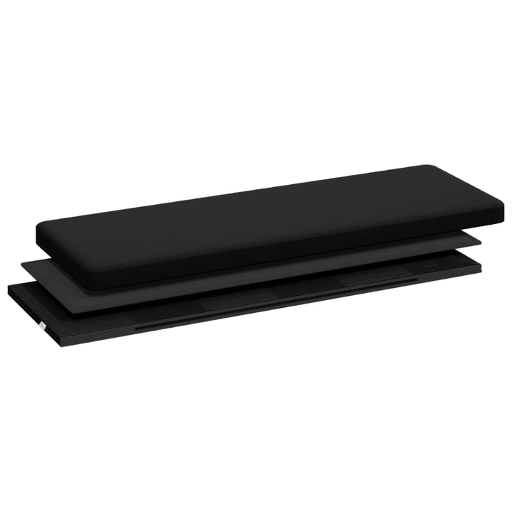 opbevaringsbænk foldbar PVC sort