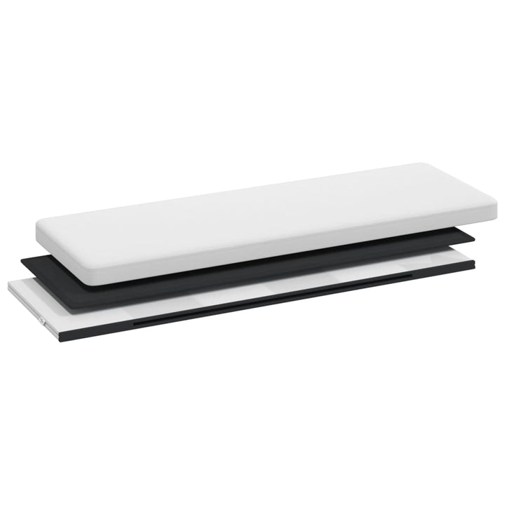 opbevaringsbænk foldbar PVC hvid