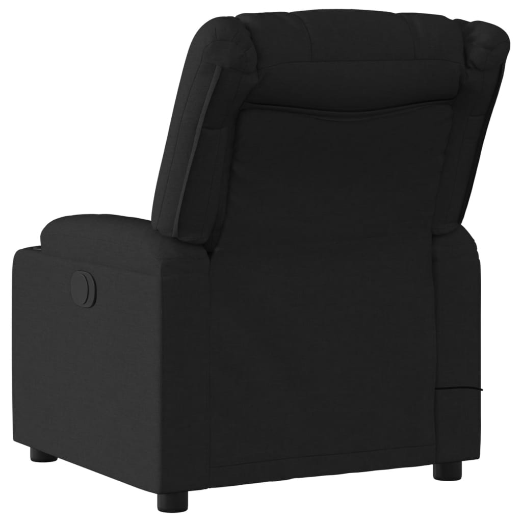 eldrevet massagestol stof sort