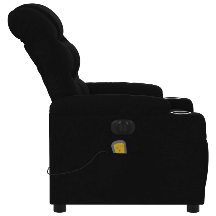 eldrevet massagestol stof sort