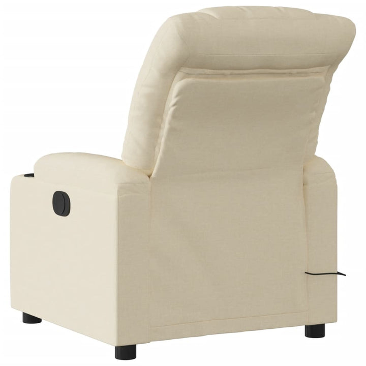 eldrevet massagestol stof cremefarvet