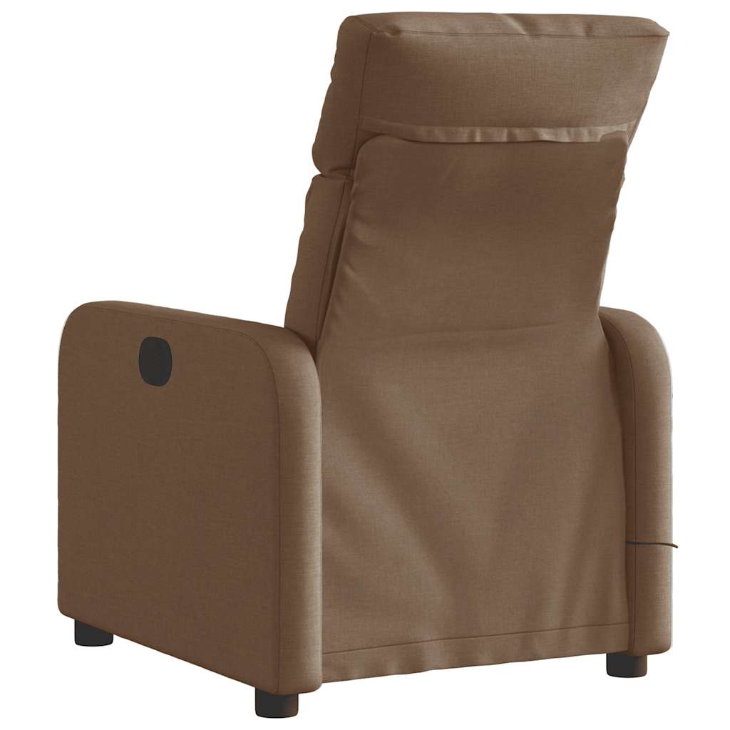 eldrevet massagestol stof brun