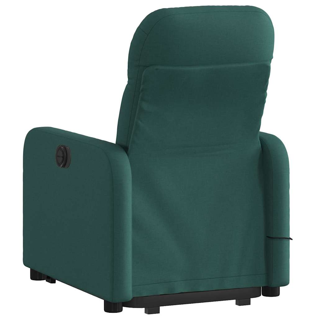 løftestol med massage stof mørkegrøn