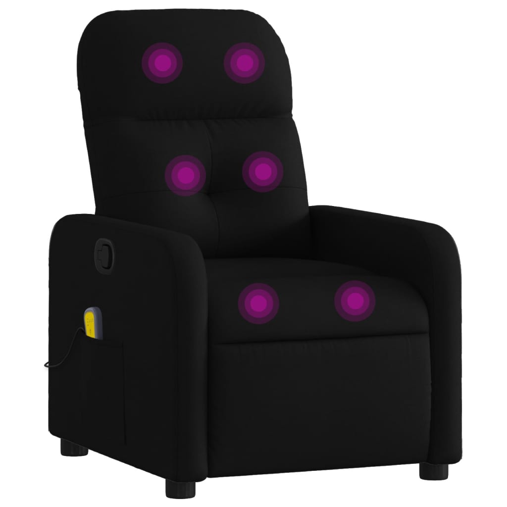 massagestol sort stof