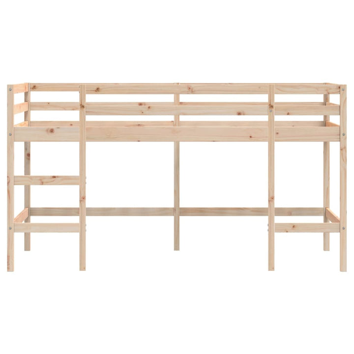 højseng med stige 80x200 cm massivt fyrretræ