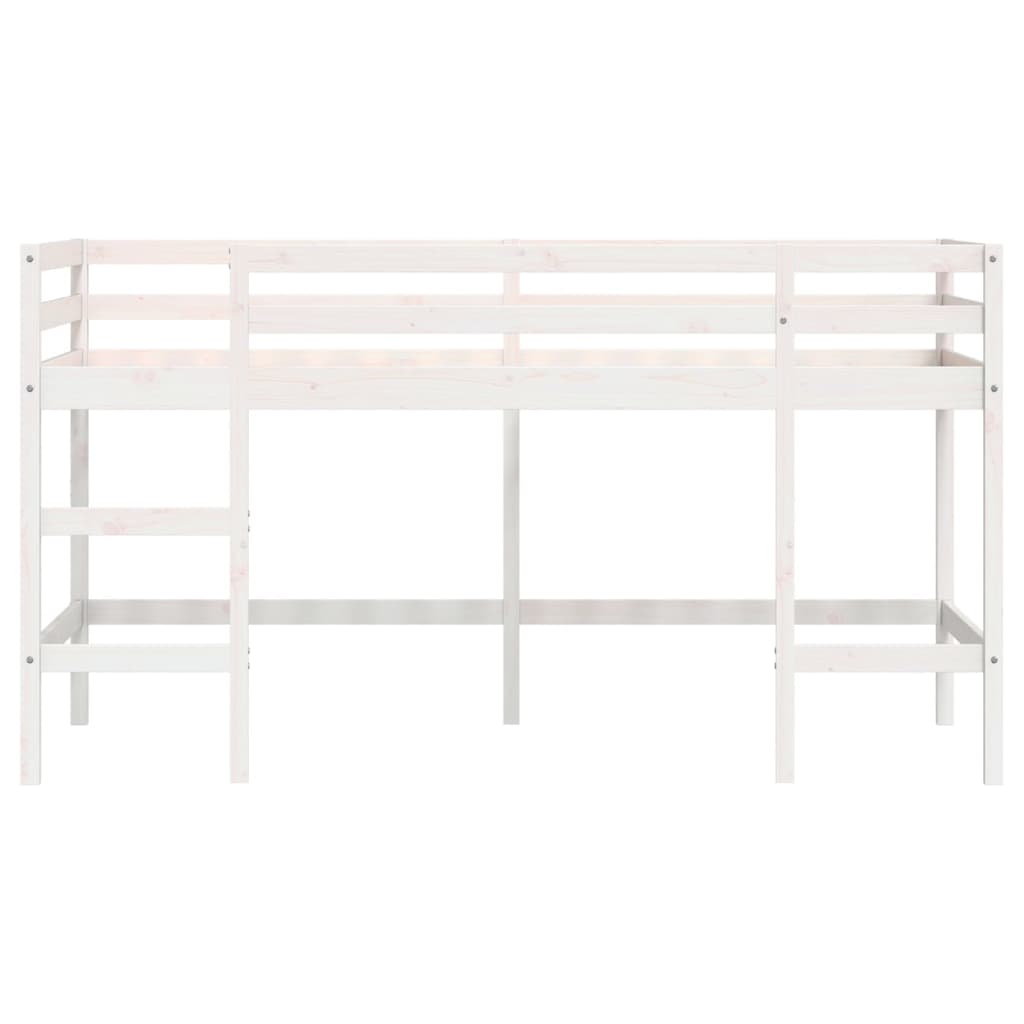 højseng med stige 90x190 cm massivt fyrretræ