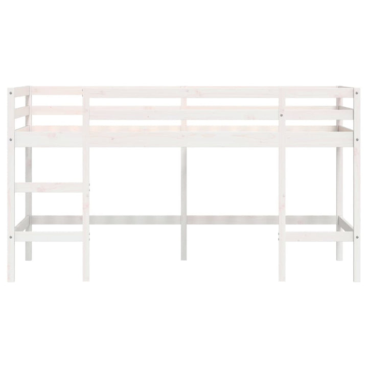 højseng med stige 90x190 cm massivt fyrretræ