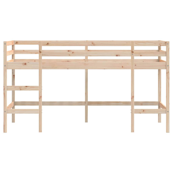 højseng med stige 90x190 cm massivt fyrretræ