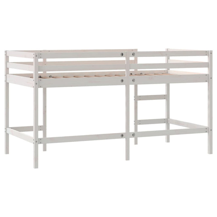 højseng med stige 90x190 cm massivt fyrretræ