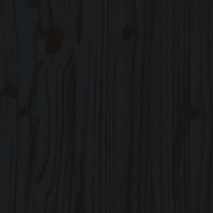 højseng med rutsjebane 80x200 cm massivt fyrretræ sort