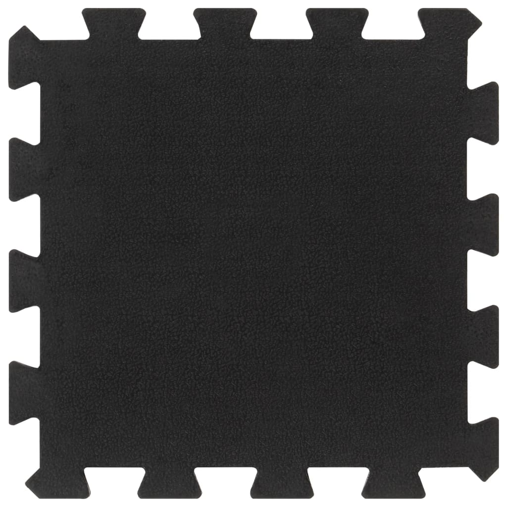 gulvmåtter 9 stk. 30x30 cm 16 mm gummi sort